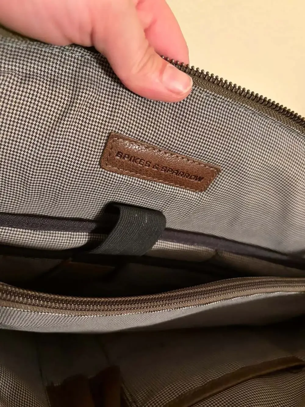 Spikes & Sparrow Brown Genuine Leather Laptop Tote Bag